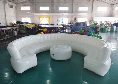 12ft Diameter Round Shape Inflatable Sofa For Meeting With White Color