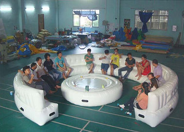 12ft Diameter Round Shape Inflatable Sofa For Meeting With White Color