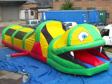 Inflatable Tunnel Maze , Snake Train Tunnel For School Amusement Equipment