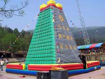 Gaint Inflatable Green Pyramid Rock Climbing Mountain For Business
