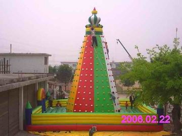 8M Multi-Style Pyramid Rock Climbing Wall , Inflatable Amusement Park