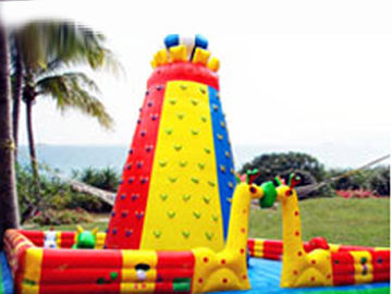 8M Multi-Style Pyramid Rock Climbing Wall , Inflatable Amusement Park