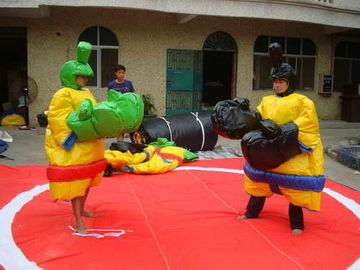 Pvc Tarpaulin Inflatable Sumo Costume , Inflatable Amusement Park