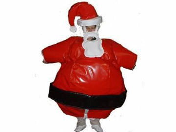 Inflatable Amusement Park With Santa Claus , Sumo Wresting Suit