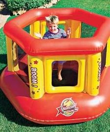 Red Mini Ring Arena Bouncer , Inflatable Amusement Park For Kids