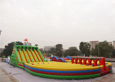 Fire Retardant Inflatable Backyard Obstacle Course For Adults Hand Drawing