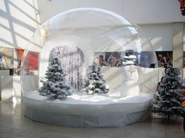 Clear Inflatable Christmas Human Size Snow Globe / Bubble Tent for Sale