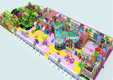 Kids Indoor Soft Blow Up Playground With Candy Theme 3 Years Warranty