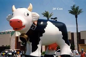 Advertising Inflatable helium Cow 