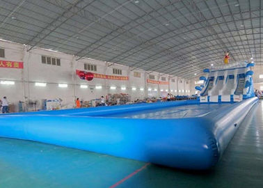 Amusement Inflatable Water Parks With Slide 420D Polyester Coated PVC Waterproof