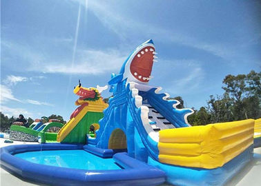 Customized Inflatable Water Parks Swimming Pool Slides For Land