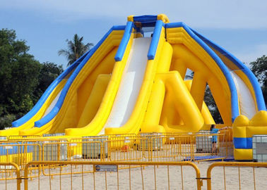 Yellow / Blue / White Inflatable Floating Water Slide For School And Garden