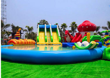 Commercial Octopus Inflatable Water Parks For Kids / Blow Up Pool With Slide