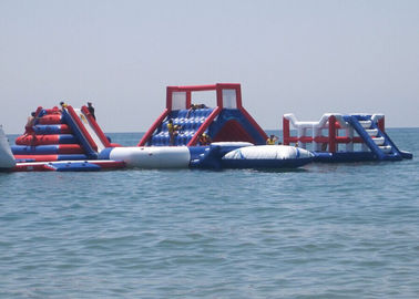 Crazy Adult Inflatable Water Parks For Lake , Beach , Ocean Heat - Resistance