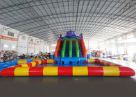 Giant Inflatable Water Parks / 0.55mm PVC Swimming Pool Water Slide