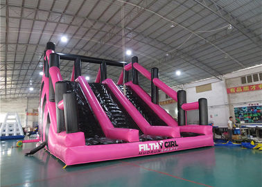 Huge Insane Inflatable Obstacle Challenges For Adult With Digital Printing Logo