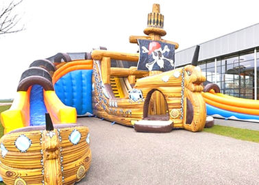 Waterproof 0.55 Mm PVC Large Inflatable Water Slides With Single Lane For Event