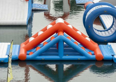 Funny Inflatable Floating Water Park With Slide Customized Size