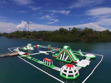 0.9mm PVC Tarpaulin Lake Inflatable Water Park For Birthday Parties 3 Years Warranty