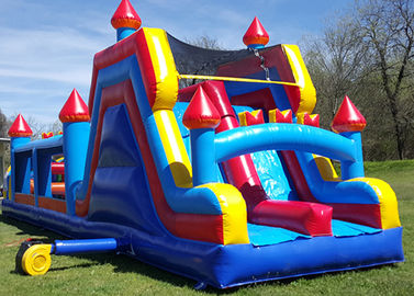 Big Inflatable Obstacle Course Bounce House For Outdoor Game 2 Years Warranty