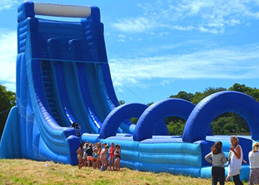 Commercial Giant Inflatable Dry And Wet Slide For Adult / Dual Lane Inflatable Slip N Slide