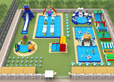 Waterproof Combined Movable Inflatable Water Parks For Backyard / Zoo