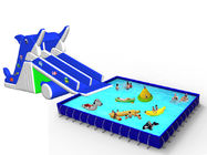 2014 Newest Backyard Inflatable Water Park With Dolphin Slide For Kids