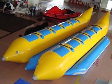 10 Seats Double Banana Boat Inflatable Water Games With 0.9mm Pvc Tarpaulin