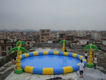 10m Diamter Round Inflatable Kids Pool with Palm Trees