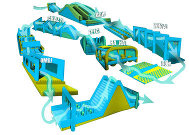 0.55mm PVC Tarpaulin Inflatable Obstacle Challenges / 5km Inflatable Run