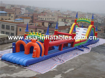 Children Park Amusement Games, Inflatable Pretty Clolred Obstacle Challenges