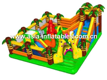 Inflatable Funland With Obstacle Course For Outdoor Chilren Playground Games