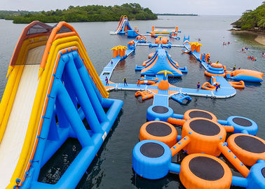 TUV Inflatable Water Park Aqua Park Island For Beach , Sea , Ocean