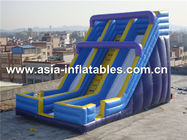 Beach Rental Inflatable Water Slide With Dual Lanes For Water Amusement