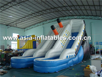 Hot Sale Inflatable Water Slide With Pool For Aqua Park Games