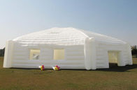 Outdoor huge white hexagon inflatable yurt for sport and party event
