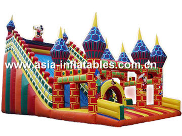 Commercial Grade Inflatable Slide Combo With Dome Pillar For Children Games