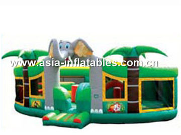 Novel lovely elephant commercial inflatable combo for sale