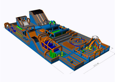 Trampoline Theme Playground Inflatable Play Parks With Two Slides
