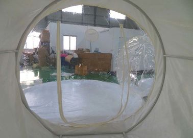 CE EN14960 Three Rooms Glamping Tent , Inflatable Bubble Lodge Tent With Metal Tunnel