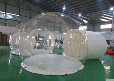 CE EN14960 Three Rooms Glamping Tent , Inflatable Bubble Lodge Tent With Metal Tunnel