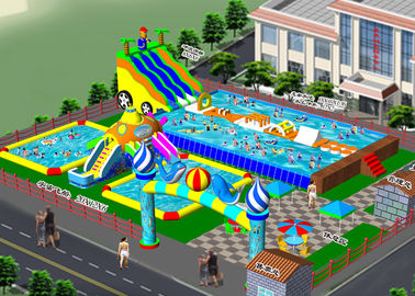 Outside Kids  Inflatable Water Park With ASTM CE UL Certificate