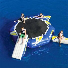 0.9mm PVC Tarpaulin Round Inflatable Water Sports / Inflatable Aqua Jump Eclipse Water Park