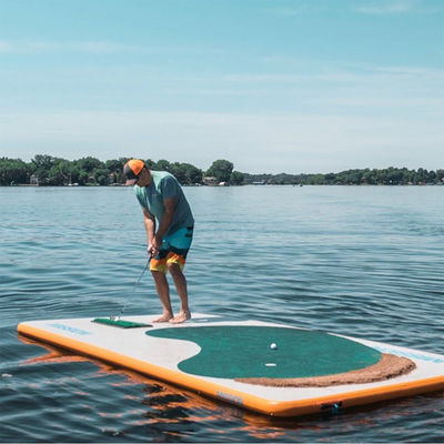 EN7.1 White Yoga Mats 3x1m Inflatable Water Platform