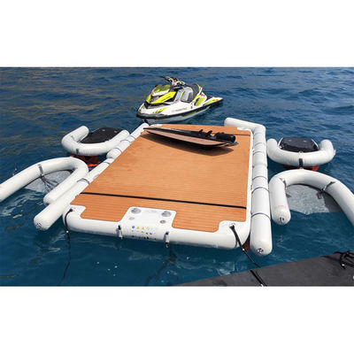 Reinforced Grab Handles Drop Stitch Inflatable Jet Ski Dock For Boat