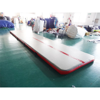 Rectangle Shape Gym Sport  Inflatable Tumble Track In 20cm For Cheerleading