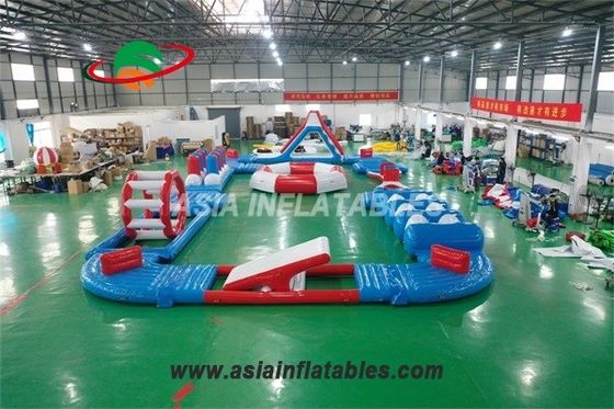 Mobile 20 X15M Inflatable Aquatic Sport Park Logo Printed