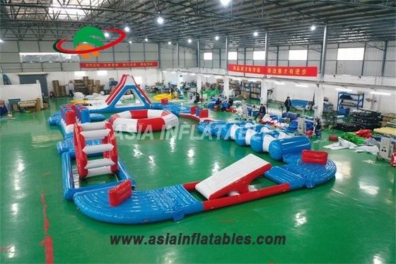 Mobile 20 X15M Inflatable Aquatic Sport Park Logo Printed