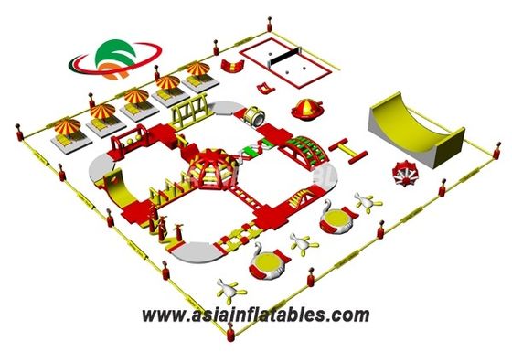 Customized Color kids Inflatable Water Park For Sports Arenas