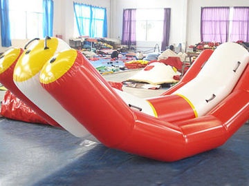 Durable Red And White Water Seesaw Inflatable Water Games For 4 People